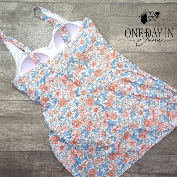 Eomenie Floral Skirted One Piece Swimsuit Size 2XL - Picture 7 of 7